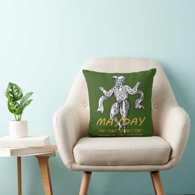 May Day The Time To Put The Spring In The Festival Throw Pillow (Chair)