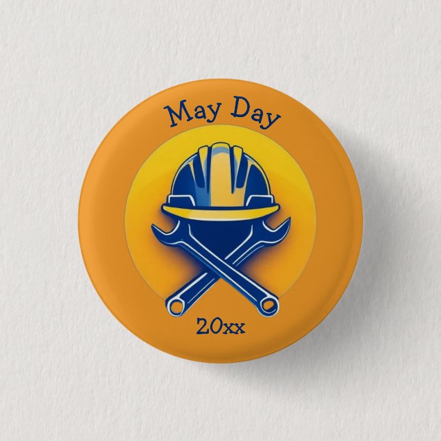 May Day Tools 1 Inch Round Button (Front)