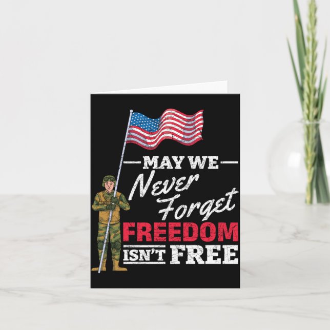 May Forget Dom Isnt Flag Memorial Day Performance Card (Front)