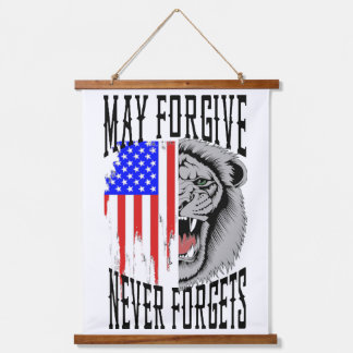 May Forgive, Never Forgets Lion Hanging Tapestry