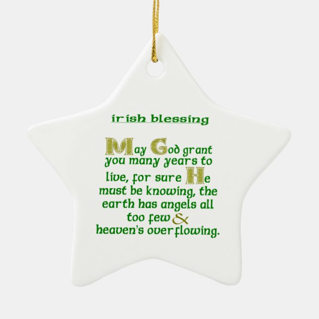 May God Grant You Many Years Ceramic Ornament (Front)