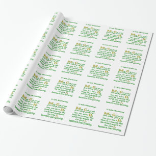 May God Grant You Many Years Irish Blessing  Wrapping Paper