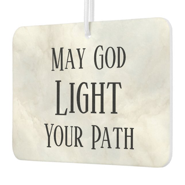 May God Light Your Path Christian Safe Travels Air Freshener (Left)