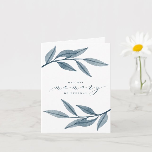May his memory be eternal sympathy card (Small Plant)