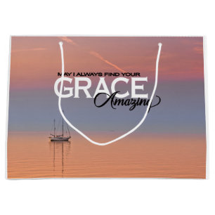 May I Always Find Your Grace Amazing Christian  Large Gift Bag