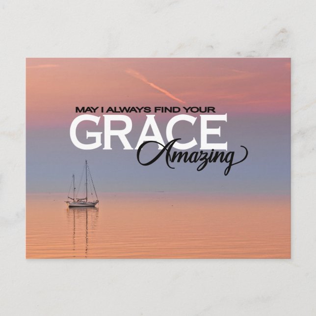 May I Always Find Your Grace Amazing Christian  Postcard (Front)