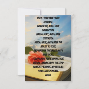 May I Lord Prayer Flat Greeting Card