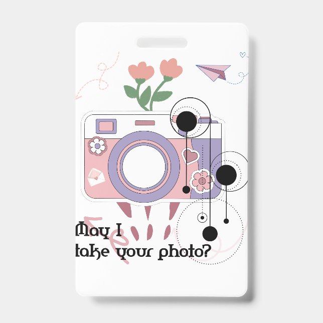 May I take your photo?  Badge (Front)