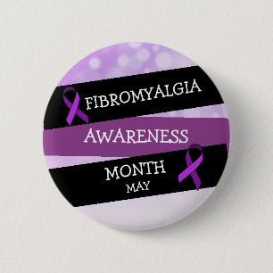 May is Fibromalgia Awareness Month Button
