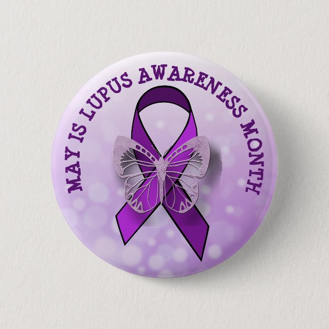 May is Lupus Awareness Month 2 Inch Round Button (Front)