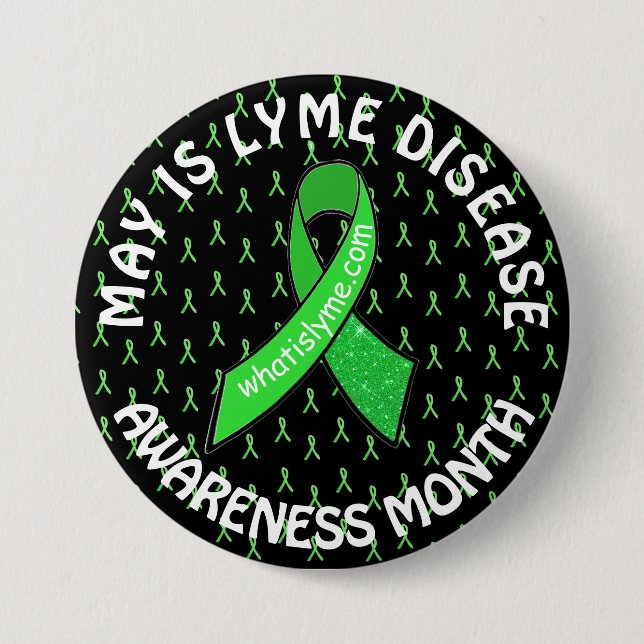 May is Lyme Disease Awareness Month Ribbons Button (Front)