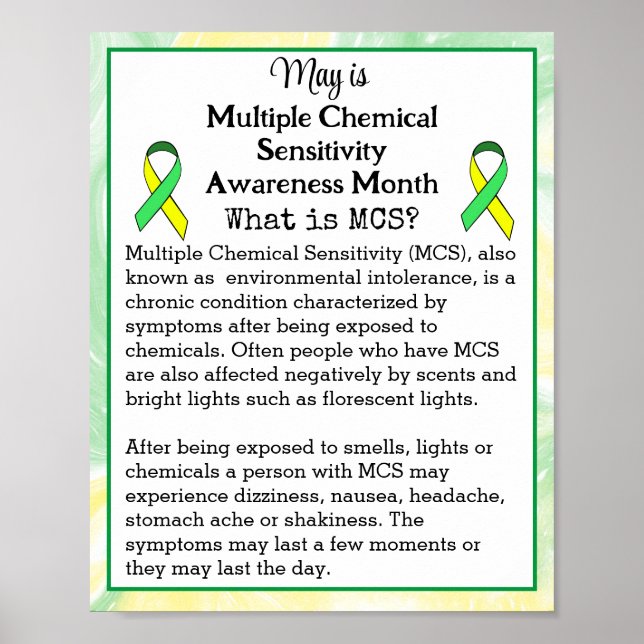 May is Multiple Chemical Sensitivity Awareness Poster (Front)