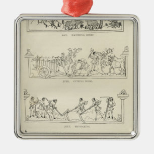 May, June, July and August, from Metal Ornament