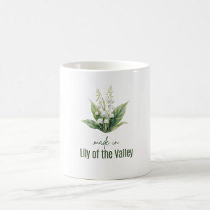 May Lily of the Valle Birth Flower Watercolor cup