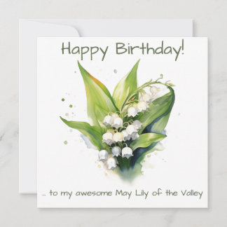 May Lily of the Valley Holiday Card