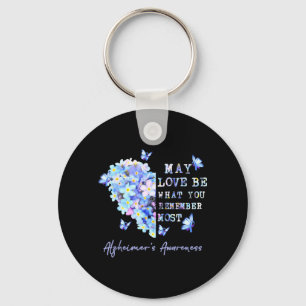 May Love Be What Remember Most heimer Awareness Keychain