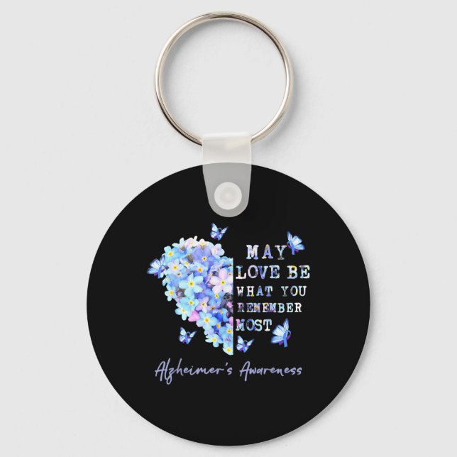 May Love Be What Remember Most heimer Awareness Keychain (Front)
