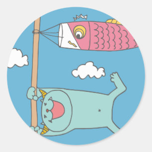 May monster seal. classic round sticker