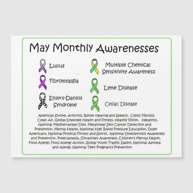 May Monthly Health Awareness  (Front)