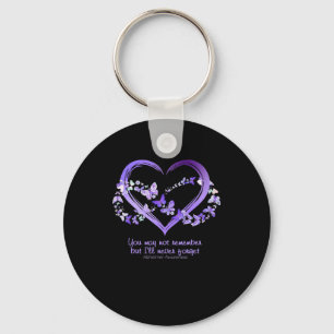 May Not Remember But I Will Never Forget Alzheimer Keychain