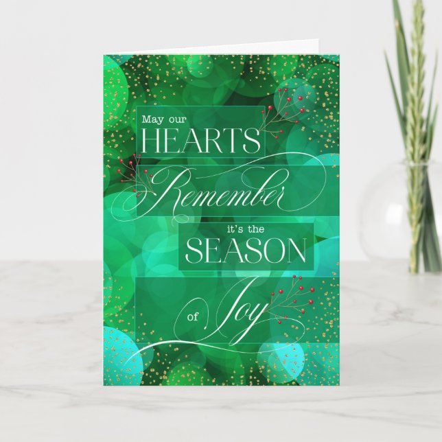 May Our Hearts Remember the Season of Joy Holiday Card (Front)