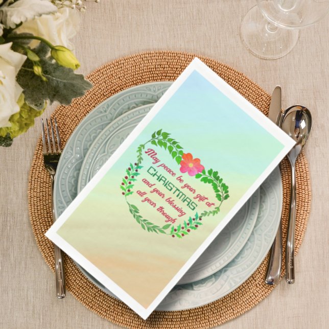 MAY PEACE BE YOUR GIFT AT CHRISTMAS  NAPKIN (Creator Uploaded)
