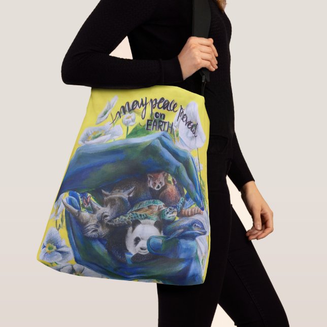 May Peace Prevail On Earth International Artist Crossbody Bag (Close Up)
