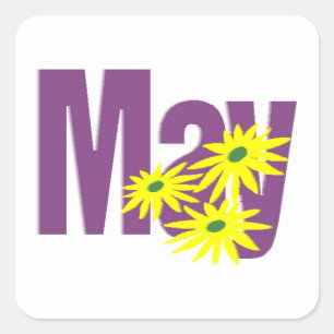 May Square Sticker