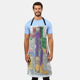 "May Street" purple awareness Apron