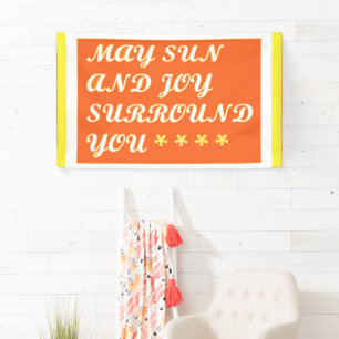 May Sun and Joy be your uplifting care design Banner