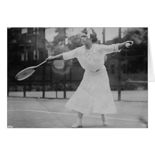 May Sutton playing tennis
