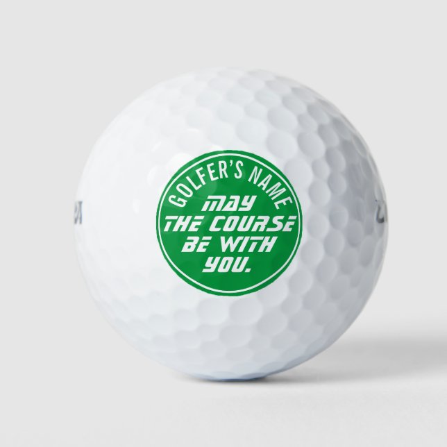May the Course Be with You Custom Golf Balls (Front)