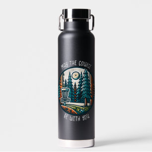 May the Course Be with You Disc Golf  Water Bottle