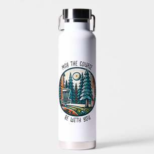 May the Course Be with You Disc Golf  Water Bottle