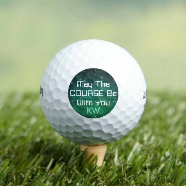 May The Course Be With You Personalized Golf Balls (Insitu Tee)