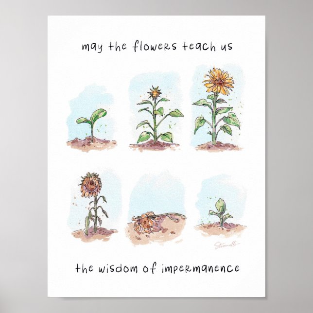 May the flowers Quote Poster (Front)