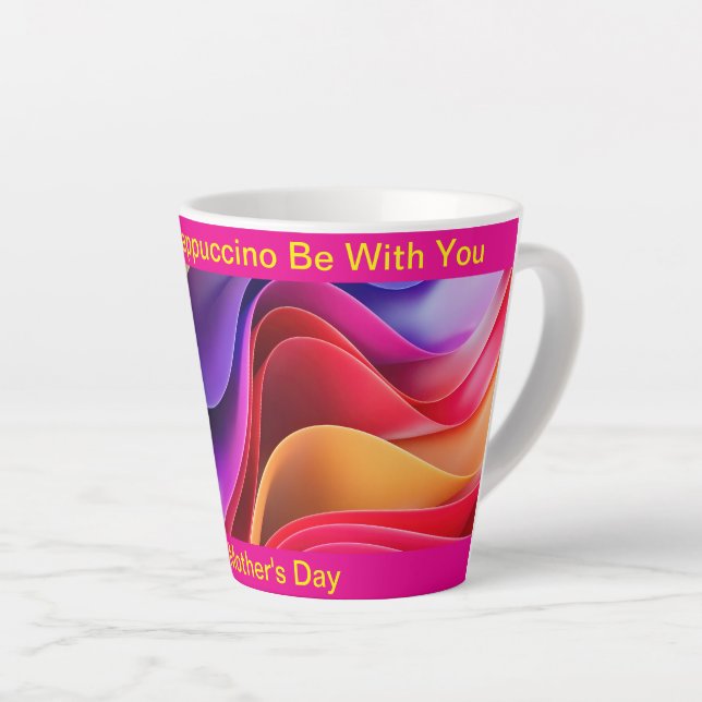 May The Frappuccino Be With You Latte Mug (Right Angle)