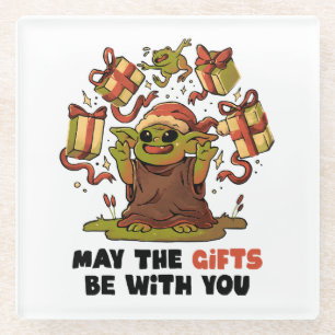 May the Gifts Be With You Glass Coaster