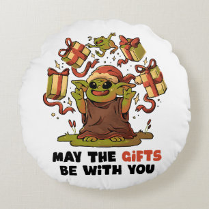 May the Gifts Be With You Round Pillow