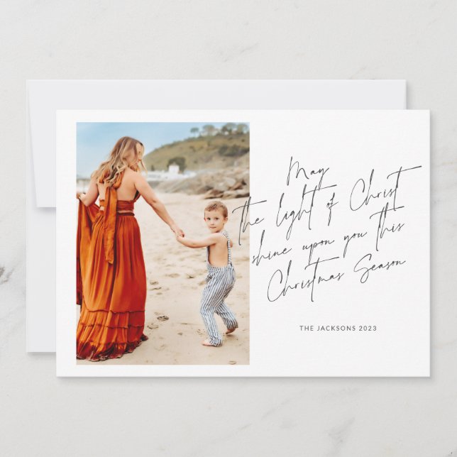 May the Light of Christ shine upon You Holiday Card (Front)