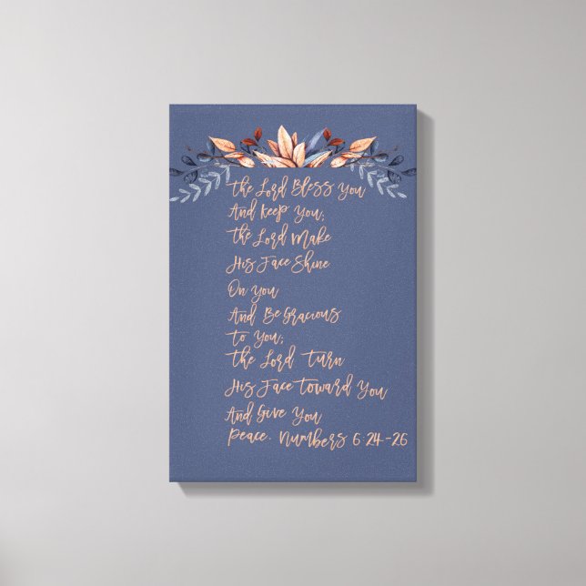 May The Lord Bless You And Keep You Canvas Print (Front)