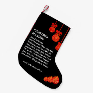 MAY THE LORD BLESS YOU Numbers 6 Christian Small Christmas Stocking