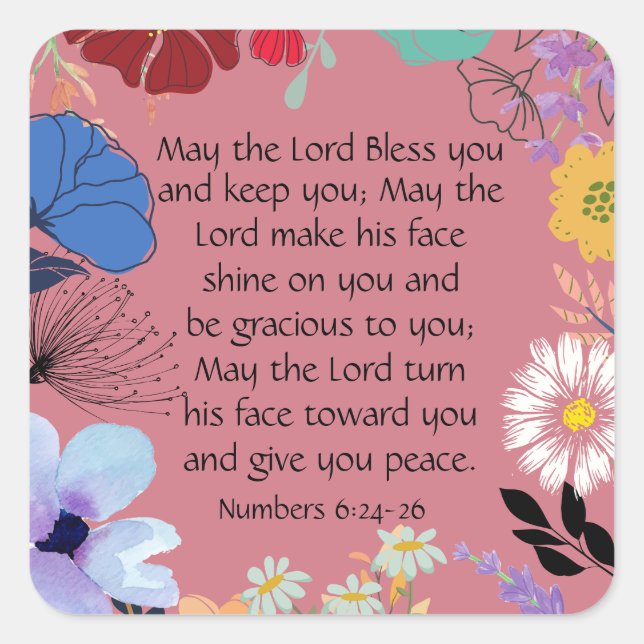 May The Lord Bless You Sticker (Front)