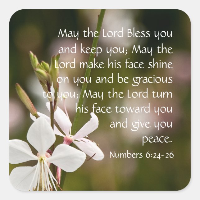 May The Lord Bless You Sticker (Front)