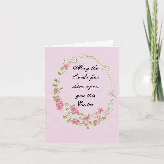 “May the Lord’s Face Shine” Easter Note Card (Front)