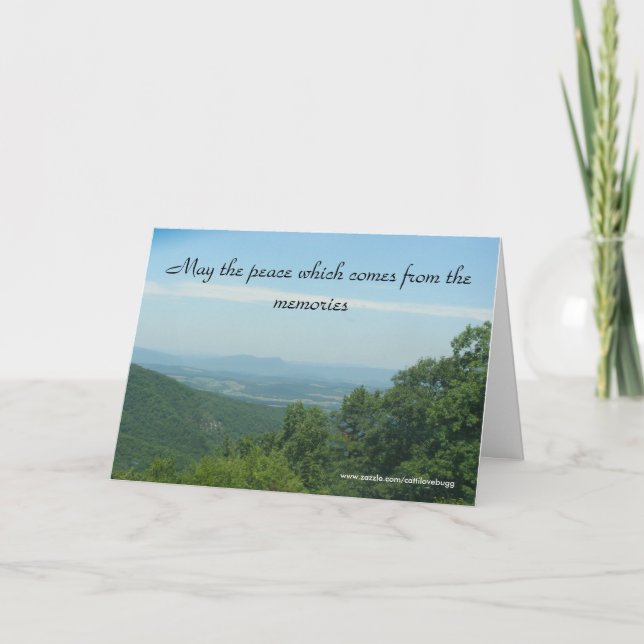 May the peace which comes , Condolence Card (Front)