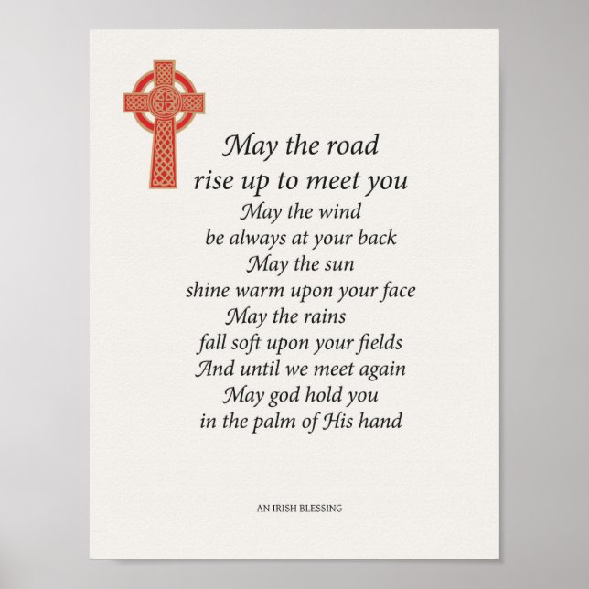 May the Road Rise up - An Irish Blessing Poster (Front)