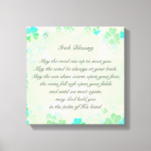 "May the road rise up..." Irish Bless Antique Canvas Print