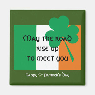 MAY THE ROAD RISE UP Irish Flag ST PATRICKS DAY Magnet