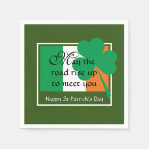 MAY THE ROAD RISE UP St Patricks Day Napkin